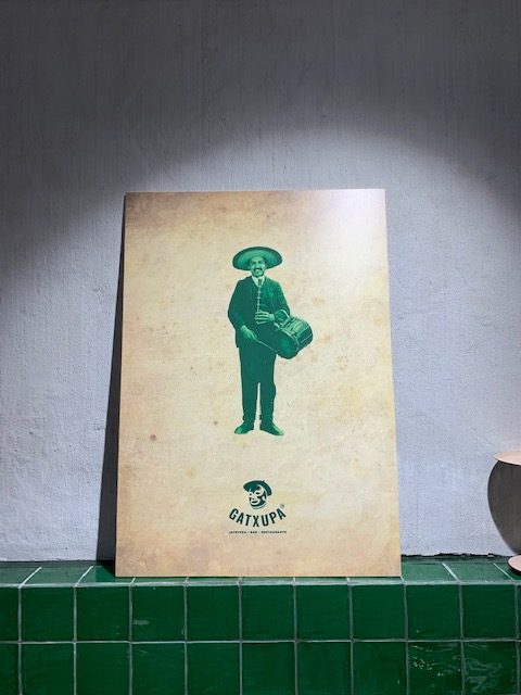Mexico Schild im Gatxupa im Stadteil Gros in Donostia-San Sebastián