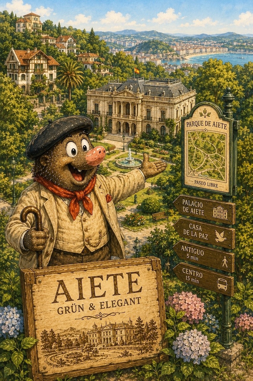 Aiete in San Sebastián – Parque de Aiete und der Palacio de Aiete