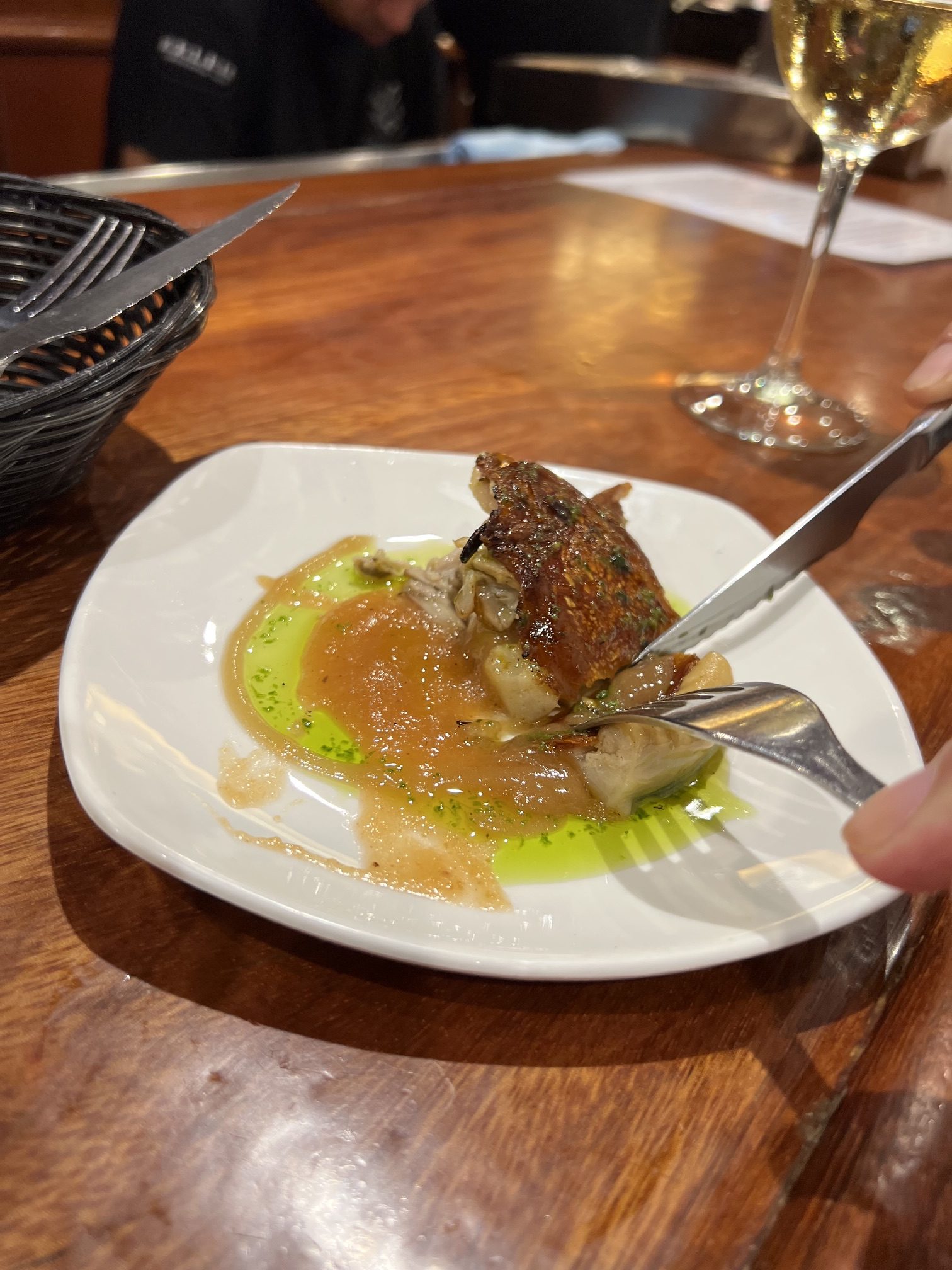 Schweineohr im La Cuchara de San Telmo in Donostia
