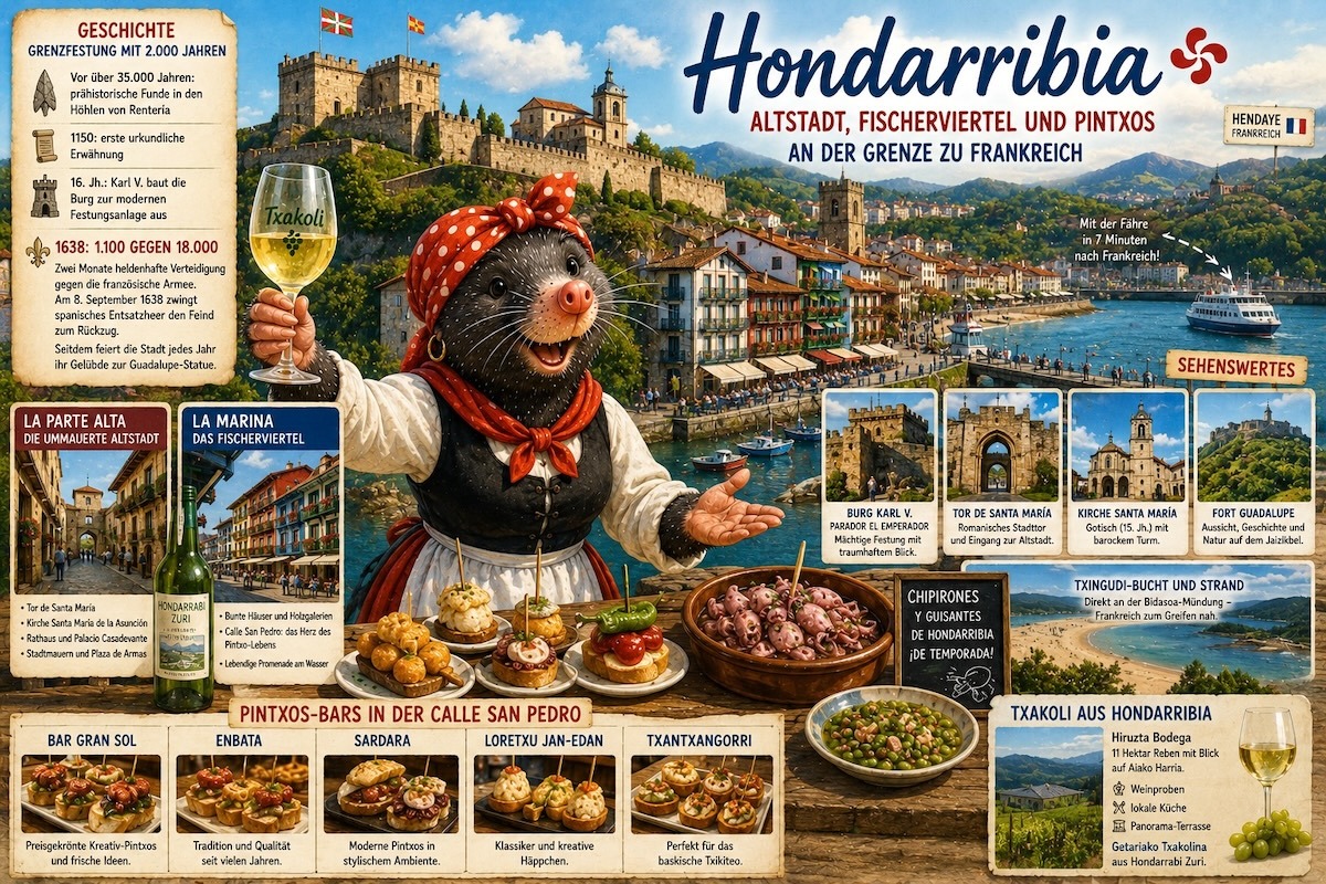 Hondarribia: Altstadt, Fischerviertel und Pintxos an der Grenze zu Frankreich